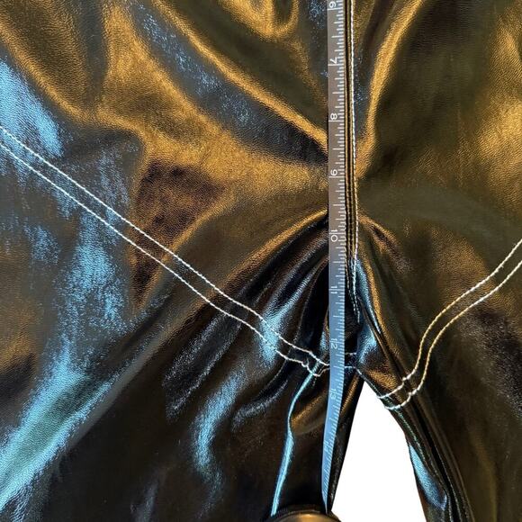 I.AM.GIA Paris Pants Black Vinyl Cutout Trousers Size M 796W - Picture 12 of 14